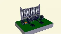 مصنع إنتاج لاصق البلاط بأبعاد ثلاثية 3D